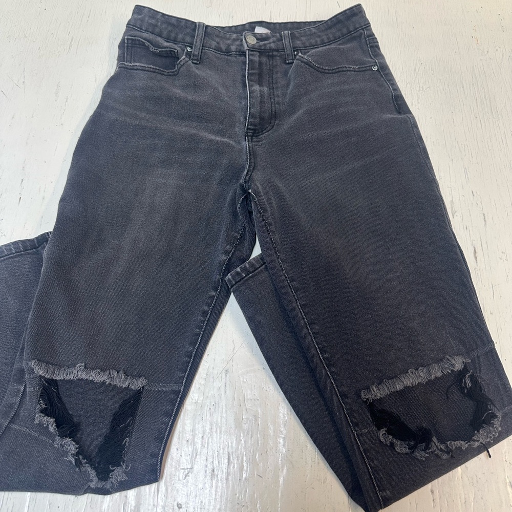 WOMENS BLACK DENIM HIGH WAISTED SKINNY JEANS!! Size 11.